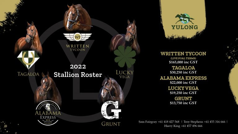 Yulong Stud Announce 2022 Stallion Fees